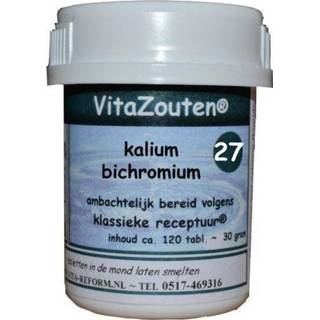 👉 Kalium Vitazouten bichromicum VitaZout Nr. 27 120 tabletten 8718885281279
