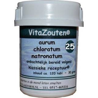 👉 Vitazouten Aurum chlor. natronatum VitaZout Nr. 25 120 tabletten 8718885281255