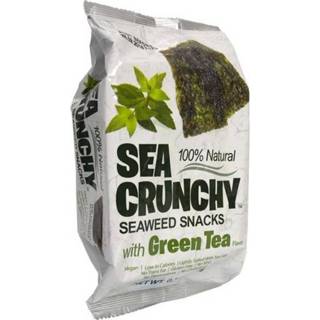 👉 Sea Crunchy Nori zeewier snacks groene thee 10 gram
