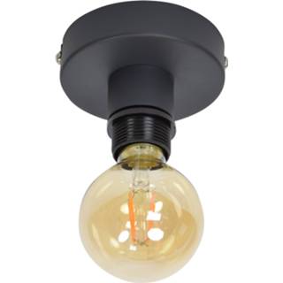 Plafondlamp zwart metaal vintage black Urban Interiors 'Single', kleur 8719325171426