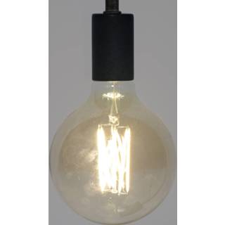 👉 Kooldraadlamp Amberkleurig Glas 'Bol XL' Ø12,5cm E27 LED 6W goldline, dimbaar 8713244084676