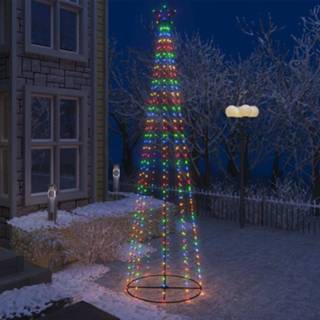 👉 Male VidaXL Kegelkerstboom 400 LED's meerkleurig 100x360 cm 8720286027295