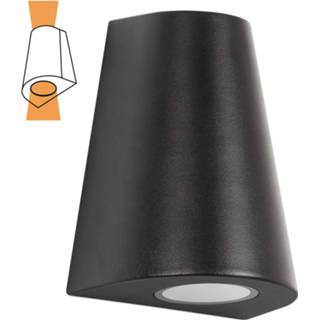 👉 Wandspotje zwart aluminium Wandspot Cone Up & Down 8714732766203