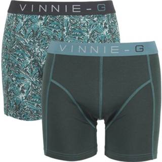 👉 Vinnie-G boxershorts Leaves Dark-Print 2-pack -S