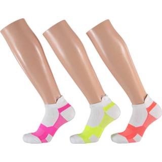 Apollo Dames Multi White Fitness sokken 3-pack-35/38