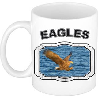 👉 Beker wit volwassenen Dieren zeearend - eagles/ arenden mok 300 ml