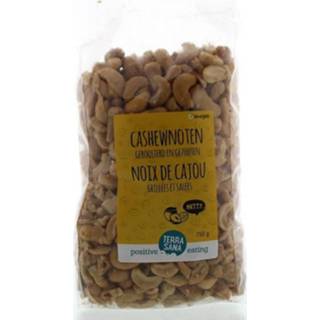 👉 Cashewnoot voeding Terrasana Cashewnoten geroosterd met zout 750 gram 8713576007312