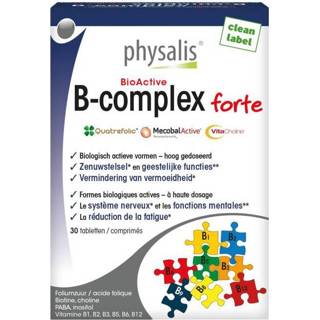 👉 B-Complex forte Physalis 30 tabletten 5412360015481