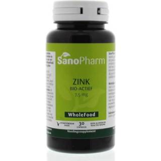 👉 Zink eralen enkel capsules Sanopharm 7.5 mg WholeFood 30 8718347170424