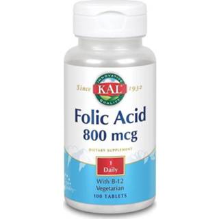 Foliumzuur tabletten KAL 800 mcg & B12 100 8717473116153