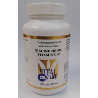 👉 Vitamine Enkel capsules Vital Cell Life B3 niacine 500 mg 100 8718053190037