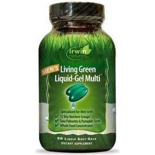 👉 Donkergroen gel Vitamine Multi softgels Living green liquid for men 710363575472