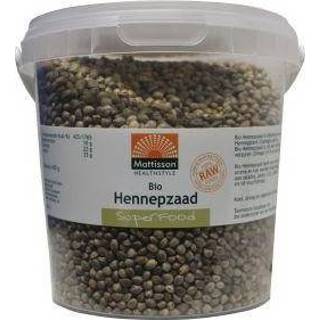 Hennepzaad kruiden Mattisson Bio ongepeld raw 400 gram 8717677962211