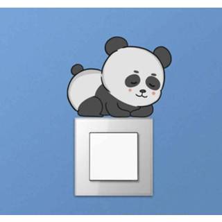 👉 Muursticker nederlands stopcontact Slapende panda anime