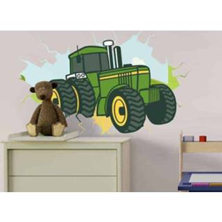 👉 Muursticker nederlands Muurstickers tekeningen Tractor 3d john deere