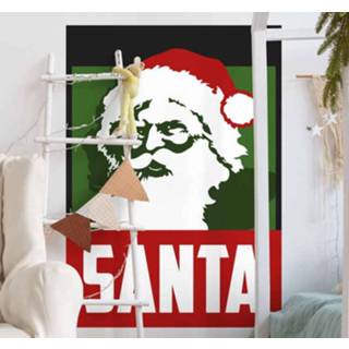 Kerststicker nederlands Kerststickers Realistische santa poster