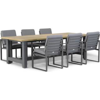 👉 Tuinset antracite aluminium dining sets grijs-antraciet Santika Zaga/San Francisco 260 cm 7-delig 7423605878844
