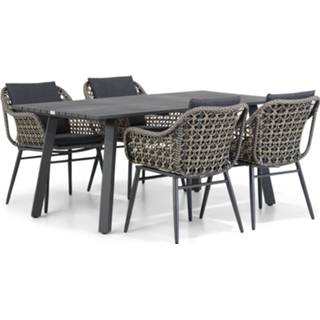 👉 Tuinset Mixed Black-Taupe wicker dining sets taupe-naturel-bruin Lifestyle Dolphin/Villagio 170 cm 5-delig 7423611569576