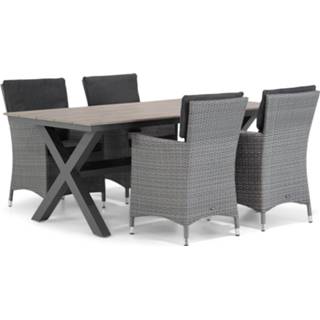 👉 Tuinset Flat Antraciet wicker dining sets grijs-antraciet Garden Collections Orlando/Forest 180 cm 5-delig 7423600481469