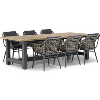 👉 Tuinset Mixed Black-Taupe wicker dining sets taupe-naturel-bruin Lifestyle Dolphin/San Francisco 260 cm 7-delig 7423640944948