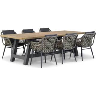 👉 Tuinset Mixed Black-Taupe wicker dining sets taupe-naturel-bruin Lifestyle Dolphin/Trente 260 cm 7-delig 7423605747782