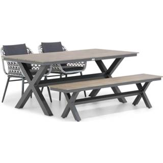 👉 Tuinset Mixed Black-White wicker dining sets grijs-antraciet Lifestyle Dolphin/Forest 180 cm 4-delig 7423601368363
