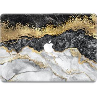 👉 Coverhoes kunststof Marble Titus hardcase hoes zwart Lunso - cover MacBook Air 13 inch (2010-2017) 9145425528195