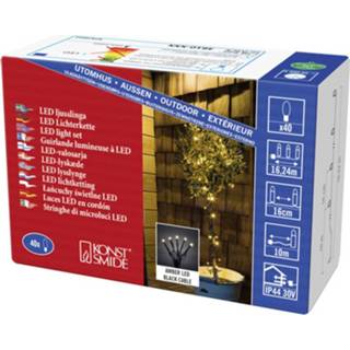 👉 Lichtnet Konstsmide 3810-800 Micro-lichtketting Buiten werkt op het Aantal lampen 40 LED Verlichte lengte: 6.24 m 7318303810800