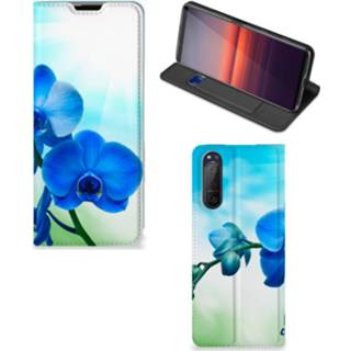 👉 Orchidee blauw Sony Xperia 5 II Smart Cover - Cadeau voor je Moeder 8720215173925