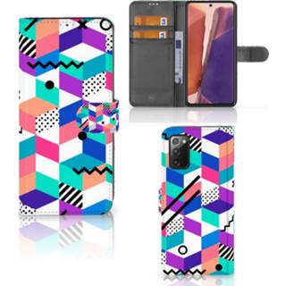 👉 Houten blok Samsung Galaxy Note 20 Bookcase Blokken Kleurrijk 8720215131345