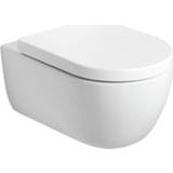 👉 Hangend toilet wit keramiek wand spoel Plieger Nola diepspoel Rimless inclusief zitting met softclose en quickrelease, mat 8711238387161
