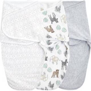 👉 Jongens grijs Aden + anais™ essential s easy swaddle™ Wrap-around pucksack Set van 3 toiletten 842332149022