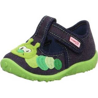 👉 Slippers blauw textiel babymode jongens Superfit slipper Spotty blue snail 9010159749539