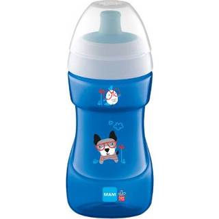 👉 Polypropyleen blauw jongens MAM Bottle Sports Cup 330 ml vanaf 12 maanden, hond 4042894710456