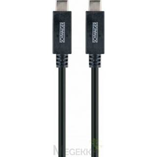 👉 Zwart Schwaiger LK 101 C USB-kabel 1 m 3.2 Gen 2 (3.1 2) USB 4004005027143