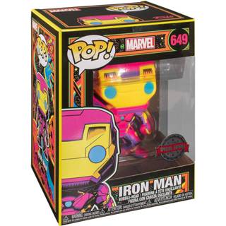 👉 Zwart multicolor unisex mannen Marvel - Black Light Iron Man Vinylfiguur 649 Funko Pop!