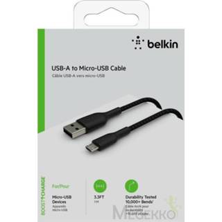 👉 Belkin Micro-USB-Kabel ummantelt 1m schwarz CAB007bt1MBK