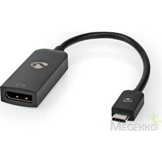 👉 DisplayPort USB-Adapter | USB 3.2 Gen 1 Type-C© Male Female 0.20 m Rond Vernikkeld 5412810331406