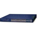 👉 Netwerk-switch blauw mannen PLANET SGS-5240-24P4X Managed L2/L3 Gigabit Ethernet (10/100/1000) Power over E 4711605285414