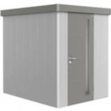 👉 Biohort | Berging Neo 2A Variant 1.2 Enkele Deur Wanden Zilver-Metallic - Dak Kwartgrijs-Metallic 9003414810082