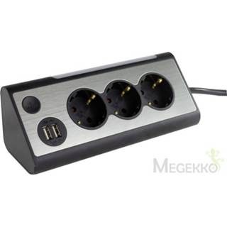 👉 Stekkerdoos REV LIGHT SOCKET 3-voudig + 2x USB 4048599113950