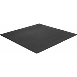 👉 Vloertegel rubber granulaat zwart Fitness voor buiten 100x100 cm - 11 mm Fijne korrel Zwa 5601570612973