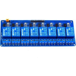 1 STKS 8 Kanaal 12 V Relaismodule Bedieningspaneel 8 Kanaals 12 V Lage niveau Trigger voor Arduino PLC