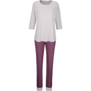 👉 Pyjama blauw katoen vrouwen paars Blue Moon Ecru::Mauve 4055705351434