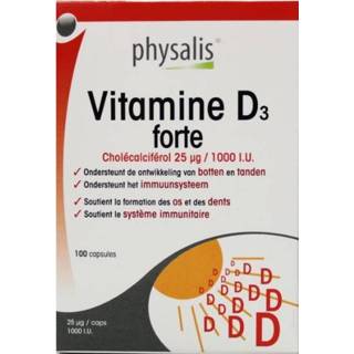 👉 Vitamine D3 forte capsules Physalis 100 5412360005925