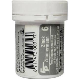 👉 Fytotherapie tabletten Medizimm Zinok 6 120 8717473003170