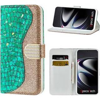 👉 Portemonnee groen croco Bling Serie Samsung Galaxy S21 Ultra Wallet Case - 5712580071527