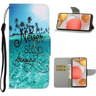 👉 Portemonnee Style Series Samsung Galaxy A42 5G Wallet Case - Never Stop Dreaming 5712580034034