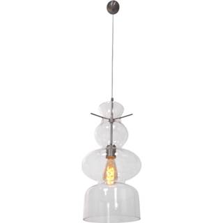 👉 Hanglamp staal glas retro binnen Steinhauer - Anne Lighting 1L E27 60W clear s 8712746116717