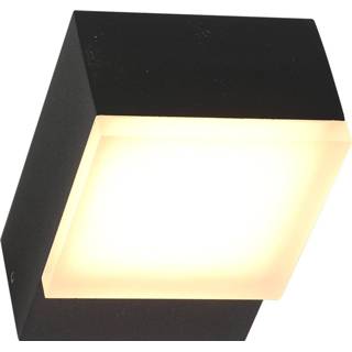 👉 Buitenlamp zwart metaal modern Steinhauer - Buitenlampen Buitenl. led 12w square 8712746133264